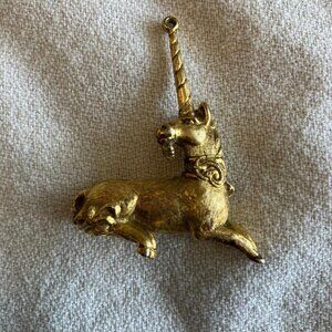 Vintage Unicorn Corday Solid Cream Perfume Locket Pendant